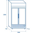 COOL HEAD - Refroidisseur à boissons vertical 800 litres TKG 800 H