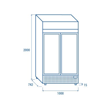 COOL HEAD - Refroidisseur de boissons vertical de 800 litres TKG 800 S