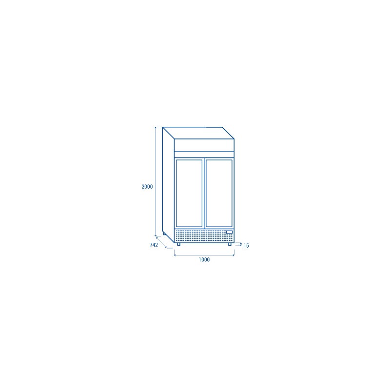 COOL HEAD - Refroidisseur de boissons vertical de 800 litres TKG 800 S