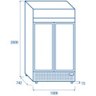COOL HEAD - Refroidisseur de boissons vertical de 800 litres TKG 800 S