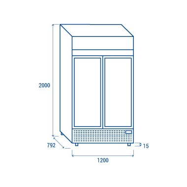 COOL HEAD - Refroidisseur vertical de 1000 litres TKG 1000 H