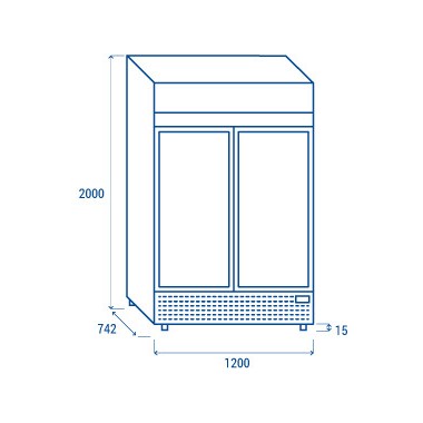 COOL HEAD - Refroidisseur à boissons vertical de 1000 litres TGK 1000 S