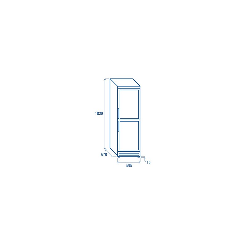 COOL HEAD - Vitrine réfrigérée vertical boissons 350 l TMG 390