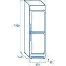 COOL HEAD - Vitrine réfrigérée vertical boissons 350 l portes divisées