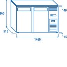 COOL HEAD - Armoire arrière bar 2 portes pleines articulées QB 200
