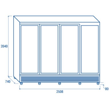 COOL HEAD - Vitrine réfrigérée à boissons vertical 2300 litres RCG 2500B