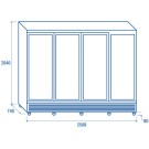 COOL HEAD - Vitrine réfrigérée à boissons vertical 2300 litres RCG 2500B