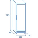 COOL HEAD - Congélateur vertical 300 litres porte vitrée TNG 390
