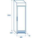 COOL HEAD - Congélateur vertical 300 litres porte vitrée TNG 390 C