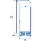 COOL HEAD - Congélateur vertical 350 litres porte vitrée TNG 480 C