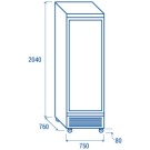 COOL HEAD - Congélateur vertical 560 litres avec porte vitrée