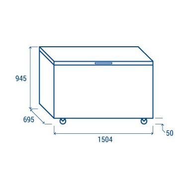 COOL HEAD - Congélateur coffre 500 litres CF 508