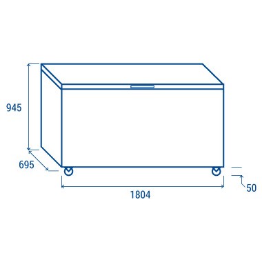 COOL HEAD - Congélateur Coffre 600 litres CF 608