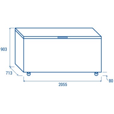 COOL HEAD - Congélateur coffre 700 litres CF 708