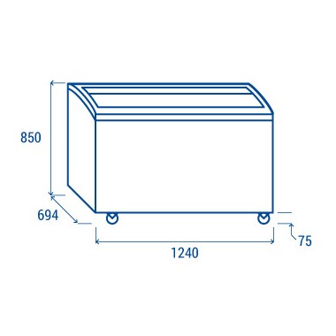 COOL HEAD - Congélateur à Coffre 400 litres CG 409A