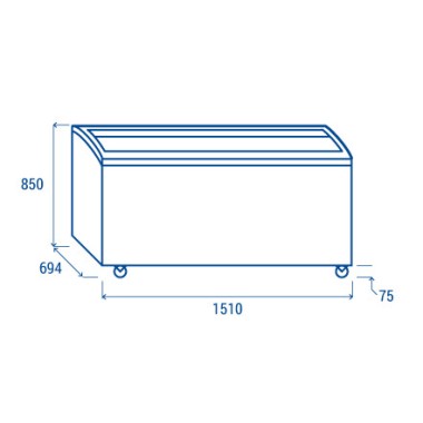 COOL HEAD - Congélateur à coffre 500 litres CG 509 A