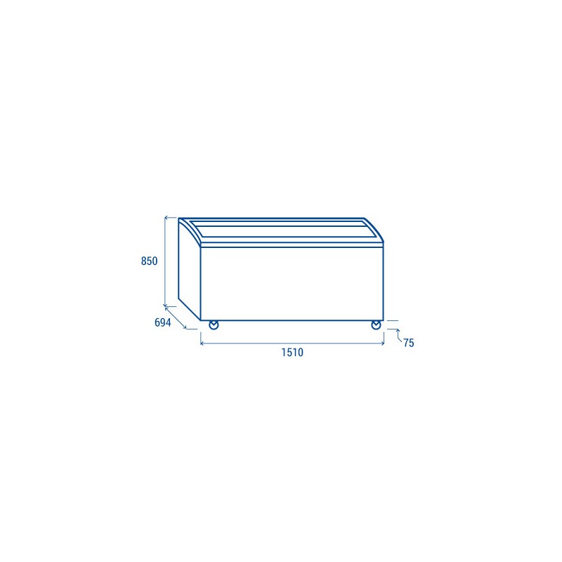 COOL HEAD - Congélateur à coffre 500 litres CG 509 A