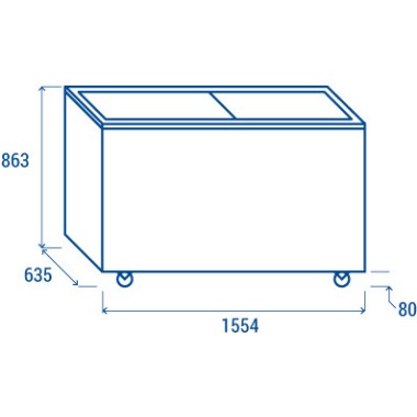 COOL HEAD - Congélateur coffre 500 litres CFG 508
