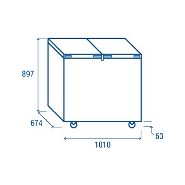 COOL HEAD - Congélateur coffre 300 litres - CFB 300