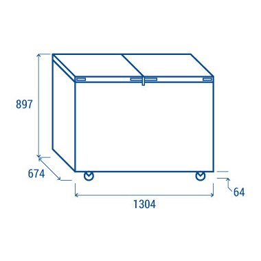 COOL HEAD - Congélateur Coffre 400 litres - CFB 400
