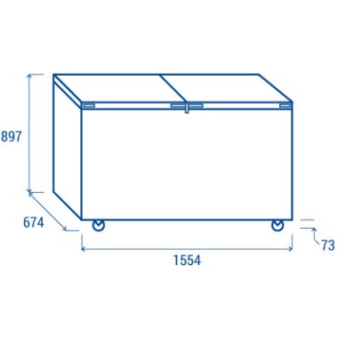 COOL HEAD - Congélateur Coffre 500 litres CFB 500