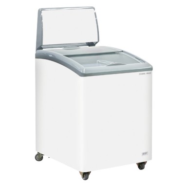 COOL HEAD - Congélateur Coffre de 150 litres couvercle verre coulissant