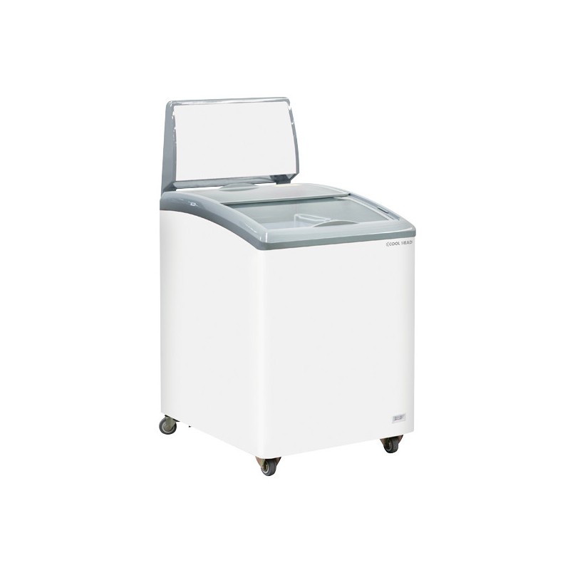 COOL HEAD - Congélateur Coffre de 150 litres couvercle verre coulissant