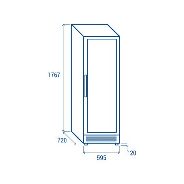 COOL HEAD - Cave à vin encastrable de 470 litres CW 410DT