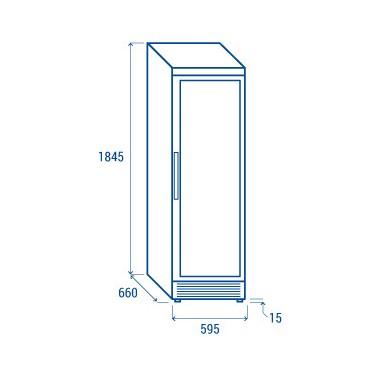COOL HEAD - Cave à vin 350 litres argent TWS 400