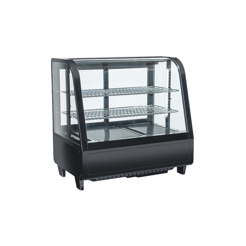 COOL HEAD - Vitrine réfrigérée de comptoir noire 100 litres RC 100B