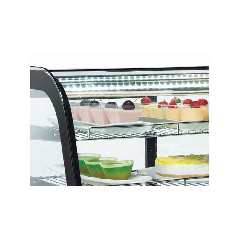 COOL HEAD - Vitrine réfrigérée de comptoir noire 100 litres RC 100B