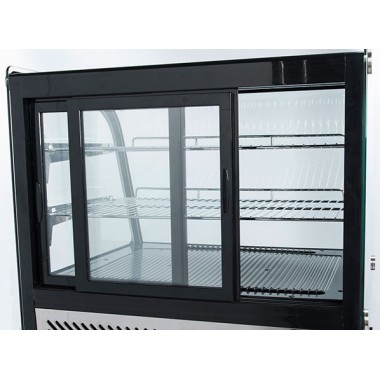 COOL HEAD - Vitrine réfrigérée de comptoir noire 100 litres RC 100B