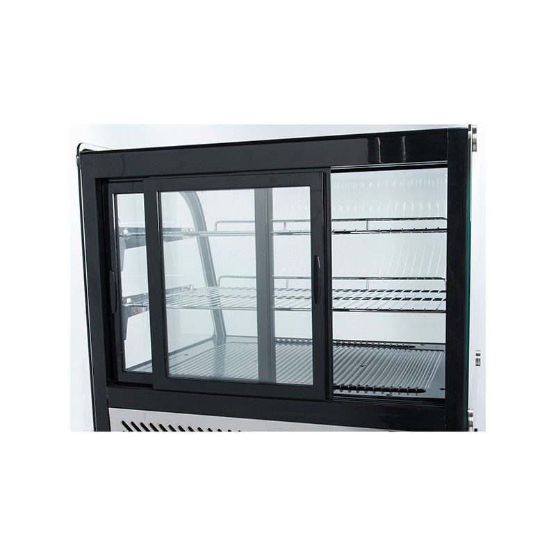 COOL HEAD - Vitrine réfrigérée de comptoir noire 100 litres RC 100B
