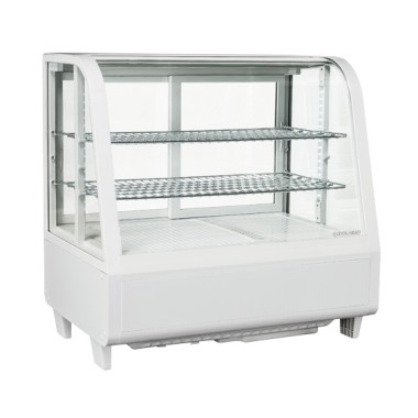 COOL HEAD - Vitrine réfrigérée de comptoir blanche 100 litres RC 100W
