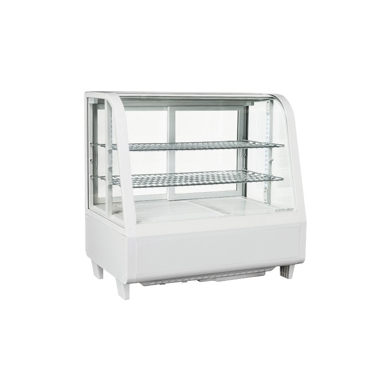 COOL HEAD - Vitrine réfrigérée de comptoir blanche 100 litres RC 100W