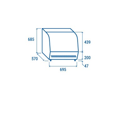 COOL HEAD - Vitrine réfrigérée de comptoir 120 litres RC 120