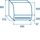 COOL HEAD - Vitrine réfrigérée de comptoir 120 litres RC 120