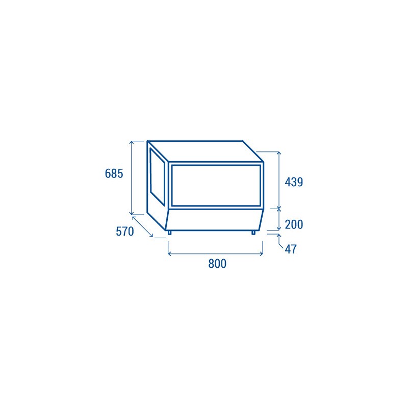 COOL HEAD - Vitrine réfrigérée de comptoir 160 litres RC 160SQ