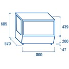 COOL HEAD - Vitrine réfrigérée de comptoir 160 litres RC 160SQ