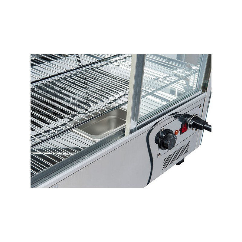 COOL HEAD - Vitrine chauffante de comptoir 120 litres RH 120