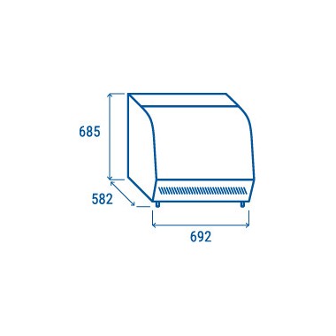COOL HEAD - Vitrine chauffante de comptoir 120 litres RH 120