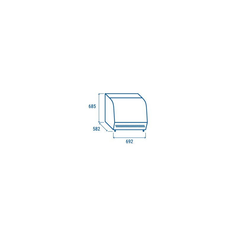 COOL HEAD - Vitrine chauffante de comptoir 120 litres RH 120