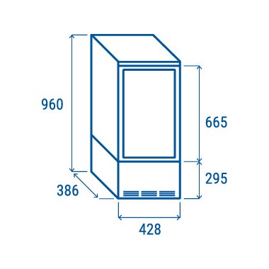 COOL HEAD - Vitrine réfrigérée verticale de 78 litres blanche