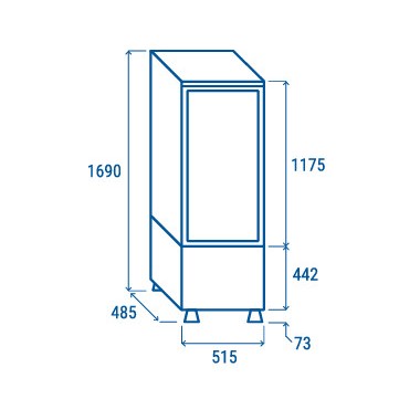 COOL HEAD - Vitrine réfrigérée verticale - 235 litres blanche