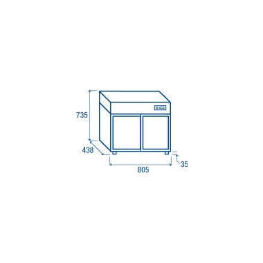 COOL HEAD - Armoire à verres en libre - service 100 litres