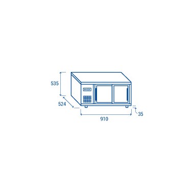 COOL HEAD - Comptoir libre - service 130 litres avec vitres sur 3 côtés