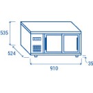 COOL HEAD - Comptoir libre - service 130 litres avec vitres sur 3 côtés