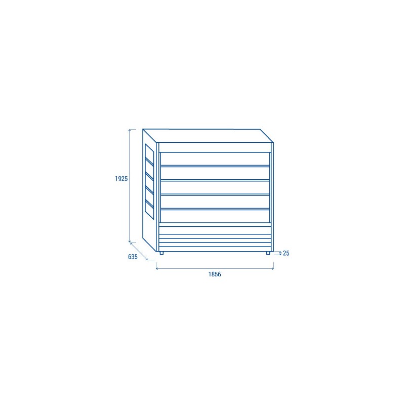 COOL HEAD - Vitrine réfrigérée murale sans portes 1856 mm 2NZ 18