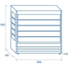 COOL HEAD - Vitrine réfrigérée murale sans portes 1856 mm 2NZ 18