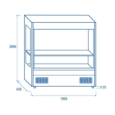 COOL HEAD - Vitrine réfrigérée à viande 1856 mm VS 18